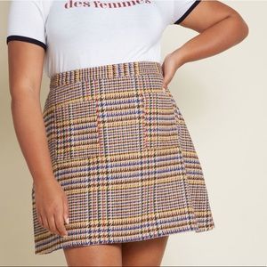 Plaid mini skirt